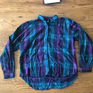 Vintage Woolrich green and purple flannel, size large